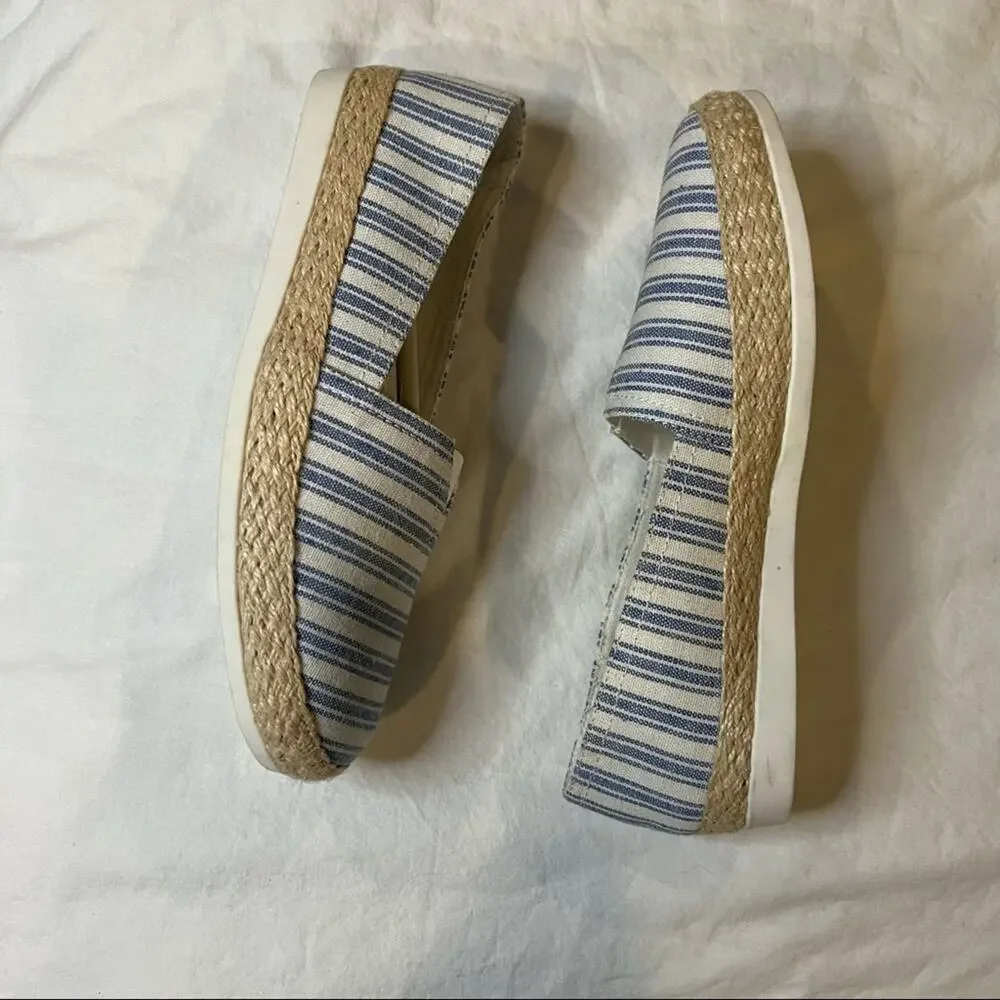 Esprit NWOB Ella Blue Stripe Espadrille size 6